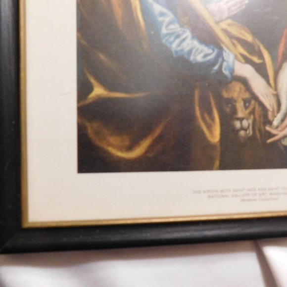 Vintage El Greco The Virgin with St. Ines and St. Tecla Framed Art Print - Picture 9 of 9